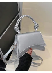 1pc New All Match Fashion Simple And Beautiful Solid Color Handbag Shoulder Crossbody Small Square Bag For Girls Cute Dopamine Mini Wallet Lipstick Bag For Girls Small Fragrance Style Princess Handbag