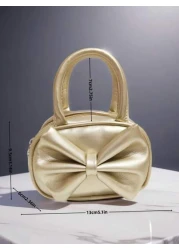 Kids Bowknot Handbag Fashion New Girls Shoulder Bag Holiday Gift Princess Mini Purse Coin Pouch Minimalist Small Round Bag