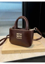 حقيبة يد جلدية بسحاب موضه وبسيطة لفتاة، حقيبة عبر الجسم للأم والطفل على شكل أحمر شفاه، طراز كوري متنوع ، تصميم