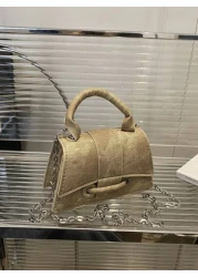 1pc Retro Korean Style Handbag Personalized Fashion Simple Temperament Shoulder Crossbody Small Square Bag Pu Material Magnetic Buckle Closure Adjustable Shoulder Strap Suitable For Teenagers Shopping