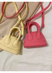 1pc Litchi Pattern Small Shell Children s Candy Color Mini Crossbody Lipstick Bag Crossbody Coin Purse Comfortable Fabric Light And Compact The Internal Space Is Very Open Suitable For Daily Use When