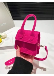 1 Piece Of Magnet Closure Fashionable Diamond Grid Mini Candy Color Handbag Niche Design Highly Attractive Versatile Adjustable Shoulder Strap Shoulder Messenger Bag Suitable For Teenagers To Travel S