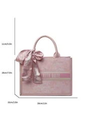 حقيبة كبيرة بمقبض علوي وسعة كبيرة بطباعة الحروف والأسلوب العارض غير الرسمي، حقيبة للرضاعة، حقيبة أسبوعية، حق