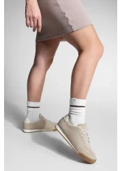 Marjin حذاء رياضي نسائي باللون البيج - حذاء رياضي موديل سيريل