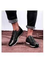 Ducavelli أحذية يومية رجالية من الجلد الطبيعي المبهرج، أحذية كاجوال، أحذية جلدية 100%، 4 مواسم