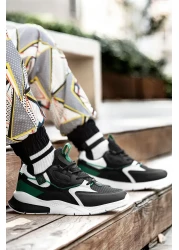 Dark Seer حذاء رياضي للجنسين باللون الأسود والأبيض والأخضر