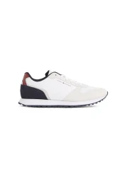 Tommy Hilfiger Tommy Hilfiger Men White Logo New Runner Suede Sneakers