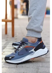 U.S. Polo Assn. أحذية رياضية مريحة ونعل مريح للرجال أحذية رياضية باللون الأزرق الداكن