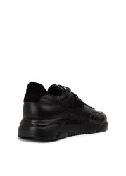 Deery Genuine Leather Men's Black Sneakers