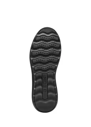 Geox Men's Black U Xtors B - Print.Lea + Smo.Lea Lace-Up Leather Sneaker U45Lfb04743C9999