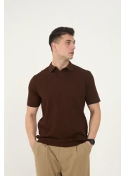 axxa Men's Wicked Patterned Polo Collar T-Shirt