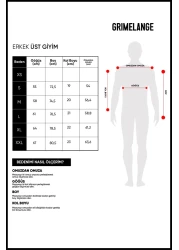 GRIMELANGE Project Men's Print Detailed Oversize 100% Organic Cotton Knitted Crew Neck White T-Shirt