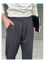 ElitWear سروال رجالي بخصر قابل للتمدد برباط مخفي وقطع جزرة