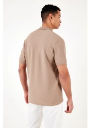 Buratti Cotton Regular Fit Zippered Polo Neck T Shirt Men's POLO T SHIRT5902434