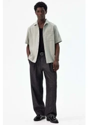 H&M Regular Fit Linen-blend resort shirt