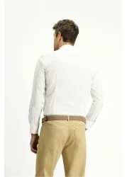 Kiğılı Long Sleeve Slim Fit Slim Fit Non Iron Iron-Free Cotton Shirt