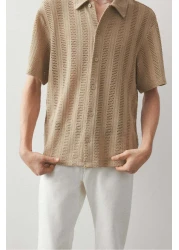 H&M Regular Fit Jacquard-knit shirt