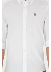 U.S. Polo Assn. White Long Sleeve Basic Men's Shirt -50288629-VR013