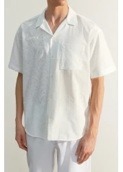  Collection Brode Blocked White Oversize Summer Shirt - Limited Edition TMNSS23GO00135