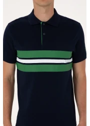 U.S. Polo Assn. Men's Regular Fit Navy Blue Polo Neck T-Shirt 50306808-Vr033