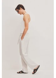 H&M Relaxed Fit Linen-blend Trousers