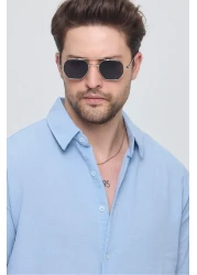 GEİO قميص كتان بقصة كبيرة الحجم للرجال