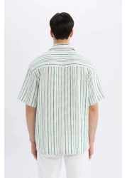 Defacto Relax Fit Striped Short Sleeve Shirt D2059Ax24Hs