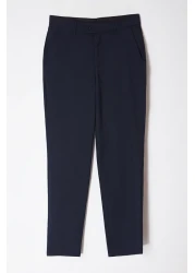  Collection بنطال قماش تشينو بقصة ضيقة باللون الأزرق الداكن TMNAW23PL00034