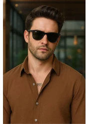 UTTBASİC قميص بني كبير الحجم مزخرف