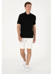 U.S. Polo Assn. تي شيرت أسود أساسي بياقة بولو للرجال 50306007 -vr046