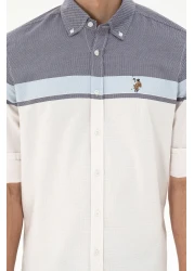 U.S. Polo Assn. قميص رجالي باللون الأزرق الداكن بأكمام طويلة 50296627 -VR033