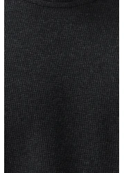  Collection Anthracite Oversize Textured Waffle T-Shirt Tmnss22Ts00049