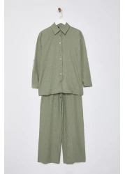  Collection Light Khaki Woven Bottom-Top Suit Twoss24Au00095