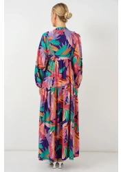 Bigdart 2423 Authentic Patterned Hijab Dress - A.Pudra