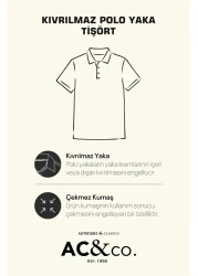 AC&Co / Altınyıldız Classics تي شيرت رجالي بقصة ضيقة وياقة بولو - نسيج قطني غير قابل للانكماش