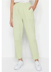  Modest Green Woven Cotton Shirt-Pants Set TCTSS23US00065