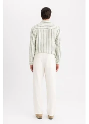 Defacto Viscose Trousers Regular Fit Straight Leg Pocket B4867Ax24Sp