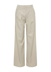  Collection بنطال مطوي بأرجل واسعة بلون المنك - TWOAW22PL0475