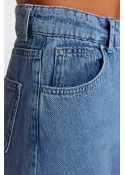  Collection جينز بالازو أزرق عالي الخصر وواسع الساق - TWOSS23JE00286