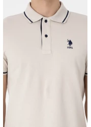 U.S. Polo Assn. Men's Slim Fit Polo Neck Stone Basic T-Shirt 50305980-Vr049