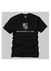 Crazy Porsche Black Logo Men's T-Shirt