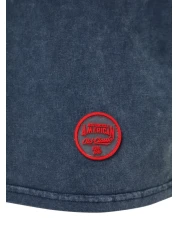  Collection تي شيرت إنديجو كبير الحجم 100% قطن بتأثير باهت PremiumTMNSS23TS00153