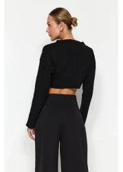  Collection High Waist Velcro Pleated Wide Leg Knitted Trousers - Twoaw24Pl00177