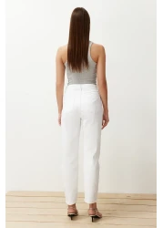  Collection White High Waist Mom Jeans Twoaw24Je00076