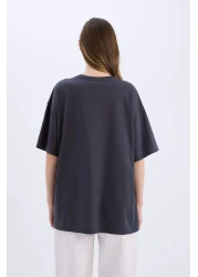 Defacto Coool Looney Tunes Oversize Wide Fit Crew Neck Short Sleeve T-Shirt D9129Ax25Sm