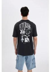 Defacto Crew Neck Back Printed Regular Fit T-Shirt C5649AX24HS