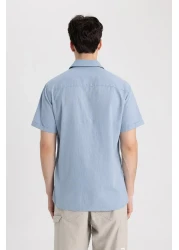 Defacto قميص قصير الأكمام بقصة ضيقة - R1706az24sm