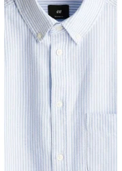 H&M Regular Fit Short-sleeved Oxford shirt