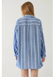 Bianco Lucci Women's Thick Striped Shirt Model: 60271026