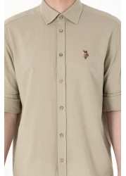 U.S. Polo Assn. Men's Khaki Long Sleeve Basic Shirt 50297868 -Vr027